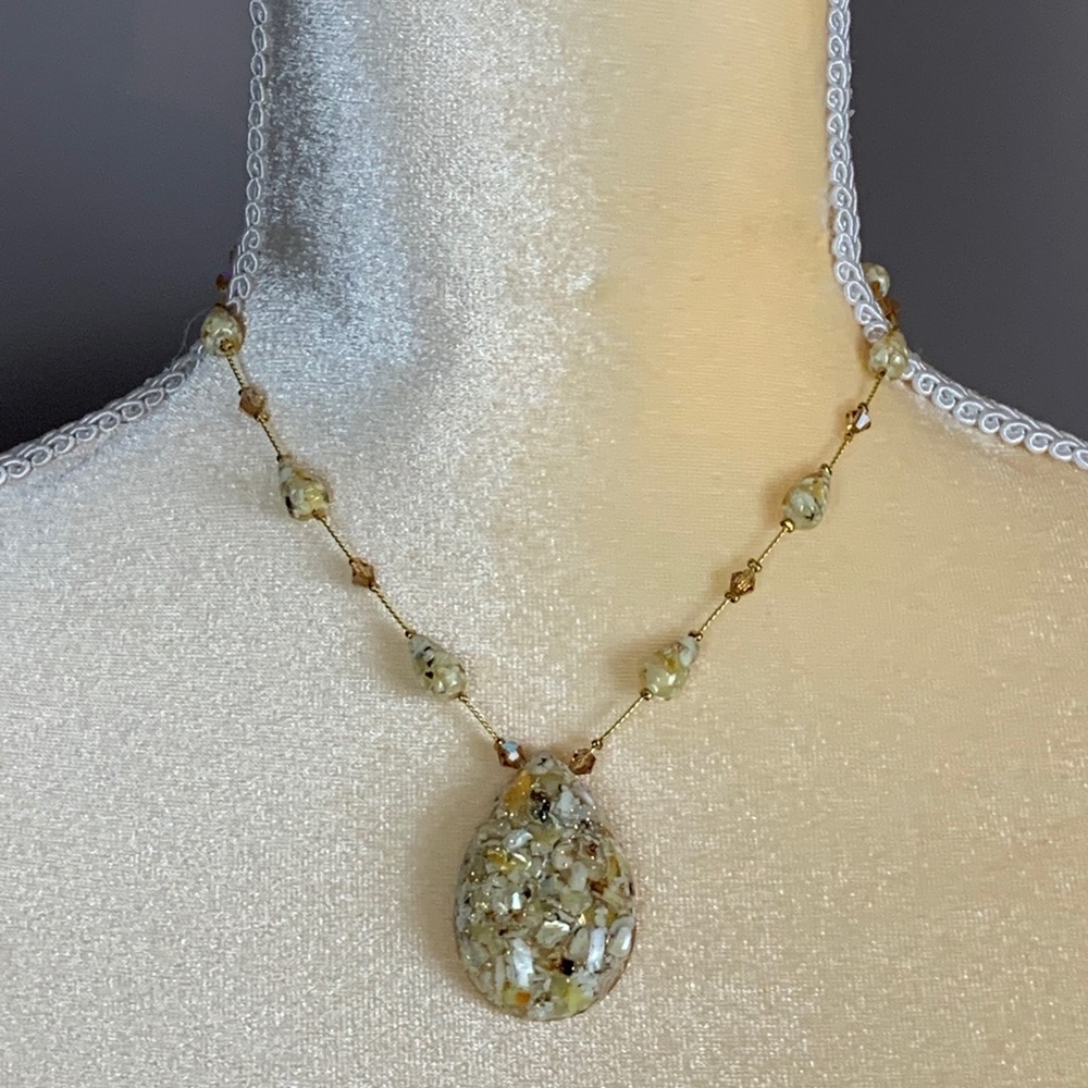 3 for $20 Sale: Dabby Reid Gold Crystal Beaded Necklace